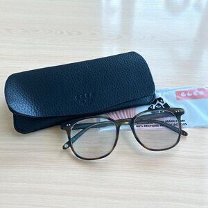 GARRETT LEIGHT Optical Carrol Tortoise Glasses with Case